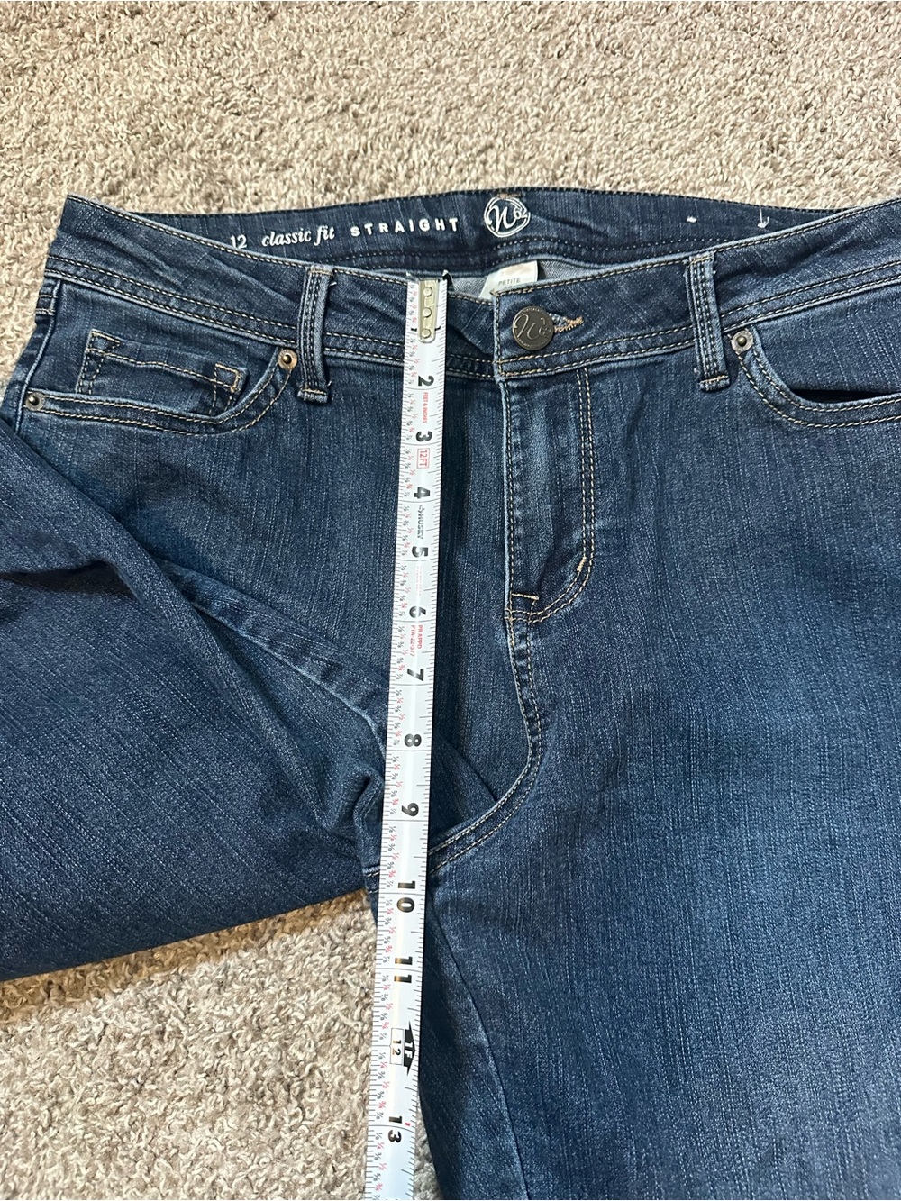 N62 Classic Fit Straight Leg Jeans Petite 12 - Picture 6 of 10